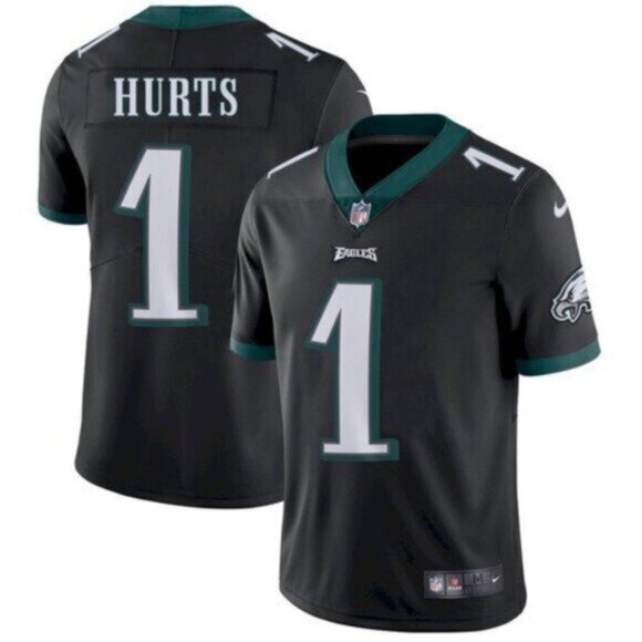 Mens Youths Womens Hurts #1 Philadelphia Eagles Black Jersey - Picture 1 of 1